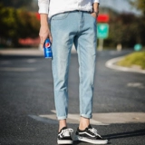Летние джинсы, трендовые универсальные штаны, коллекция 2023, свободный прямой крой