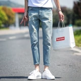 Летние джинсы, трендовые универсальные штаны, коллекция 2023, свободный прямой крой