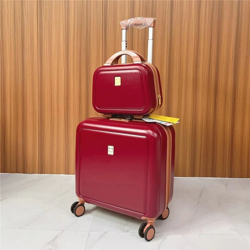 Брендовый ретро красный маленький чемодан, 18 дюймов