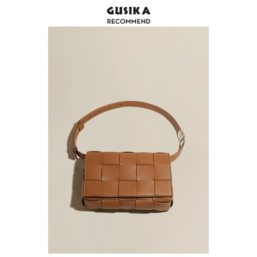 Сумка через плечо, подушка, сумка на одно плечо, изысканный стиль, из натуральной кожи