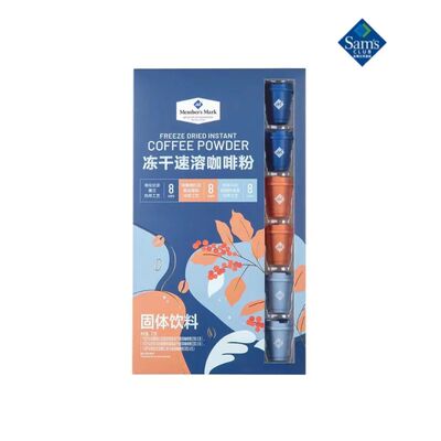 Закупочное агентство Sam's MM, сублимированный растворимый кофе, порошок, 3 г x 24, горячий и холодный растворимый латте с тремя вкусами, американский стиль
