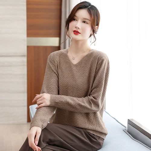 Трикотажная демисезонная утепленный лонгслив, демисезонный короткий свитер, коллекция 2022, в западном стиле