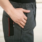 Отель ресторан шеф -повара штаны, мужские брюки полосатые брюки зебры, мыть, шлифовка, чистые черные брюки на кухне