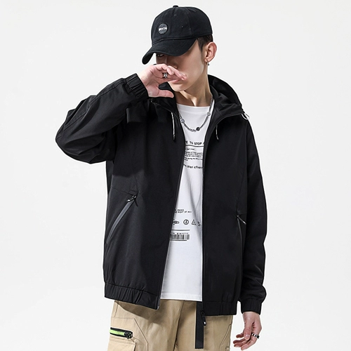 Весенняя трендовая спортивная тонкая осенняя куртка с капюшоном для школьников для отдыха