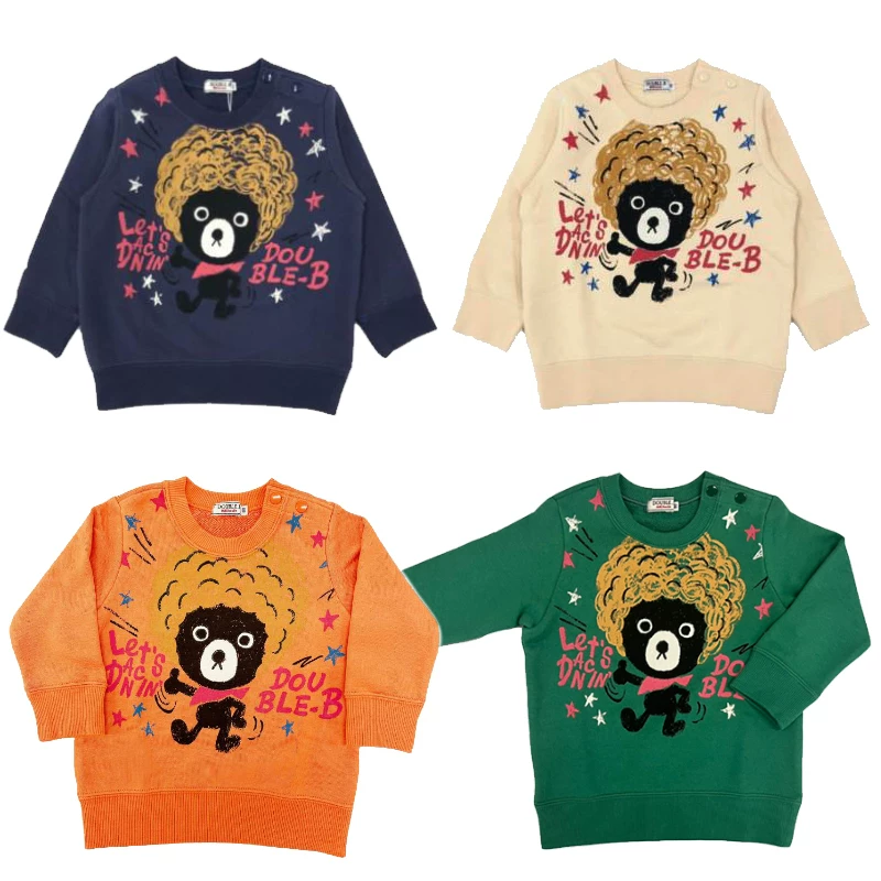 [Скидка Китайская стипендия] Mikihouse DB Bear Printing Header Circuit Sweater 63-5607-388