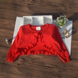 Детский кардиган, наряд маленькой принцессы, плащ, трикотажная куртка, накидка для девочек