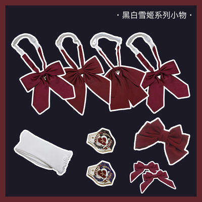 taobao agent Walnut JK【Black and white Xueji series small things】Toto metal badge white lace socks hairpin