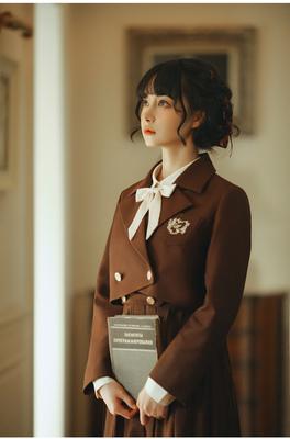 taobao agent Walnut JK【Golden tea past】Suit jacket, clothing milk skirt, young lady elegant JK uniform
