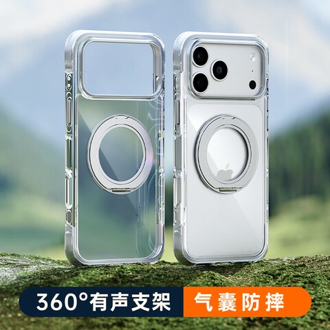 MagSafe Clear Bumper Stand With Metal Buttons – Pro/Plus/Max/Air – 17, 16, 15, 14, 13, 12 iPhone Case