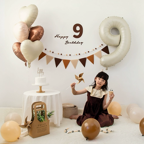 Кремовый цифровой детский воздушный шар для мальчиков, 2 лет