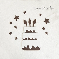 Наклейки на стены коричневого торта ｜ Нет ткачества содержит 10 звезд