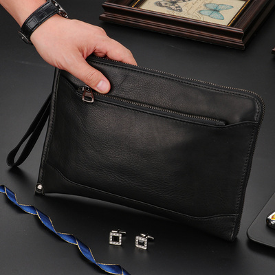 taobao agent Hand loop bag, small clutch bag, straps, shoulder bag, one-shoulder bag, men's leather backpack