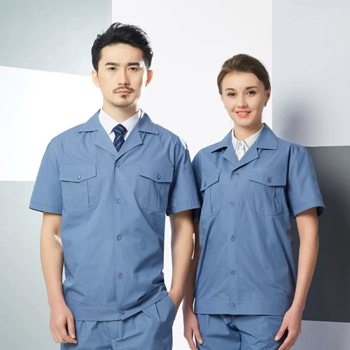 Летний износостойкий тонкий комплект для работы, короткий рукав