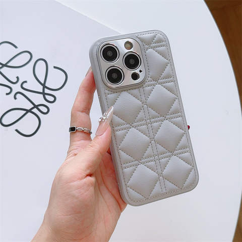 Quilted Hearts Leather iPhone Case for iPhone 13 – 17