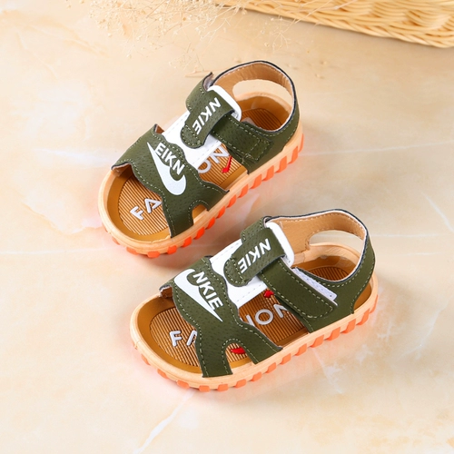 Летняя пляжная пляжная обувь для мальчиков для девочек, нескользящие сандалии, 1-3 лет, мягкая подошва