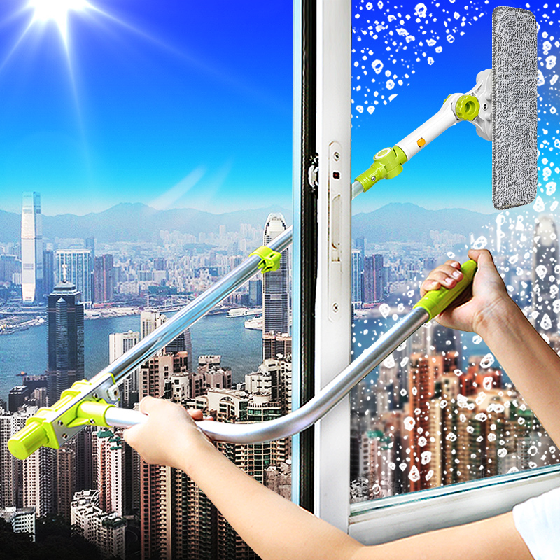 擦玻璃神器家用高层窗外伸缩双面擦窗户高楼清洁保洁专用工具刮搽