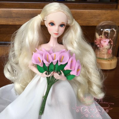 taobao agent Change the Patsa doll makeup, dress doll mini simulation flowers flower ring doll hand holding flower paper flowers