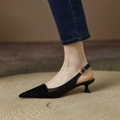 Сандалии, универсальная обувь с заостренным носом, в стиле Шанель, французский стиль