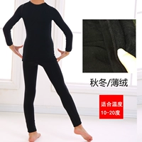 Черный топ + черный девять точек [осень и зимний тонкий бархат]