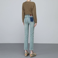 Французская синяя и осенняя сингл брюки 79005