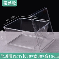 Полностью прозрачный (с крышкой) 30*30*15