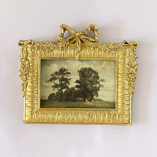 Ретро фоторамка с бантиком, настенная фотография, французский стиль, в американском стиле