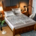 Băng lụa mềm mat 1,8m giường ba mảnh có thể giặt gấp 1,5 mét giường mùa hè lily mùa hè mat - Thảm mùa hè