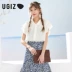 UGIZ mùa hè phong cách mới của phụ nữ Hàn Quốc thời trang ngọt ngào cổ chữ V không tay áo pull nữ UBSC601-5 - Áo sơ mi Áo sơ mi
