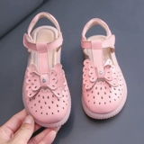 Сандалии, летние модные детские туфли для принцессы, из натуральной кожи, в корейском стиле, сезон 2021, мягкая подошва