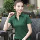 Ve áo t-shirt của phụ nữ ngắn tay áo phông hàng đầu của phụ nữ mùa hè phong cách mới bông tinh khiết có cổ áo sơ mi thể thao giản dị - Áo phông