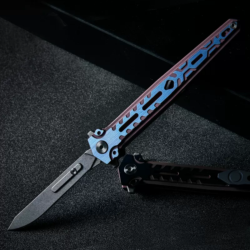 戶外外骨骼tc21鈦合金戰術美工刀edc創世版重型加厚重力刀 Taobao