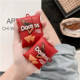 Lay’s Chip Bag Silicone Soft Case Cute Dinosaur Charm Beaded Lanyard Phone Case for AirPods 4, AirPods 3 & AirPods Pro 3 and 2