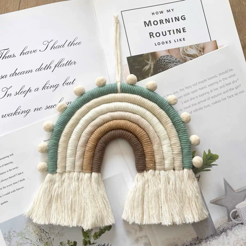 Брендовая трехмерная милая плетеная радужная детская креативная подвеска ручной работы