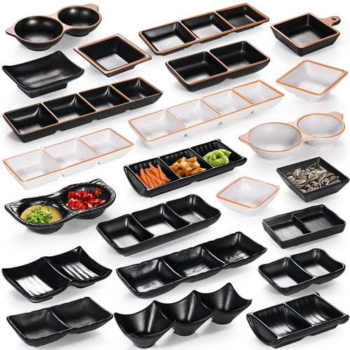 Bantamine Hot Pot Plate маленькое блюдо пластиковое два -три приправа приправы в стиле японского ресторана.