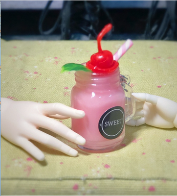 taobao agent [KKF] BJD three four -six -point dessert milk cup simulation food, drinking drink mini baby props accessories
