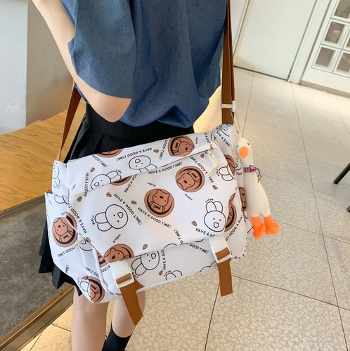 Японская универсальная сумка на одно плечо, ремешок для сумки, простой и элегантный дизайн, подходит для студента