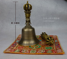 Колокол для службы 九股金ji刚铃杵 手铃 尼泊尔特大号金刚铃