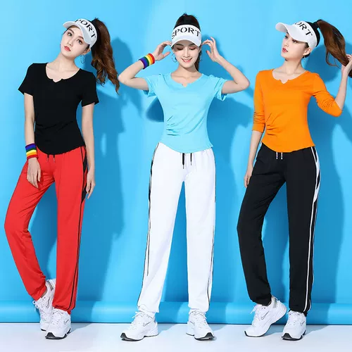 Спортивная одежда, спортивная футболка, быстросохнущие штаны, комплект, короткий рукав, оверсайз