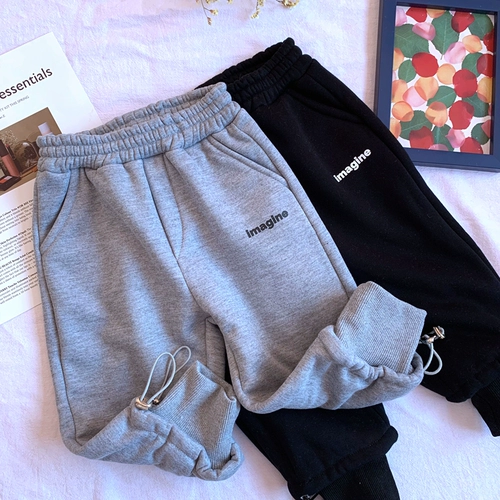 Комплект для мальчиков, детские штаны, повседневные брюки, детская одежда, увеличенная толщина