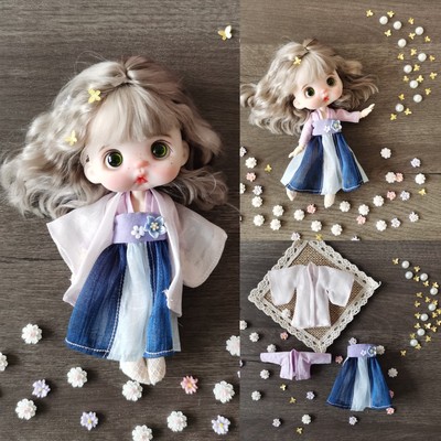 taobao agent [Sales Blanc] Xiaobu OB24OB11bjd baby clothing material package ancient style Hanfu DIY paper -based video tutorial