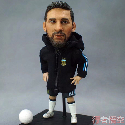 taobao agent Football movable toy, minifigure, head sculpture, doll, soldier, scale 1:6