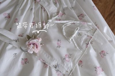 taobao agent 【Rose and Zhizhu】An exclusive printing of a half skirt with a strap can be disassembled