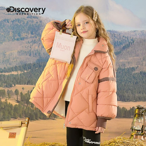 Пуховик, детская зимняя куртка, детская одежда, в западном стиле, увеличенная толщина