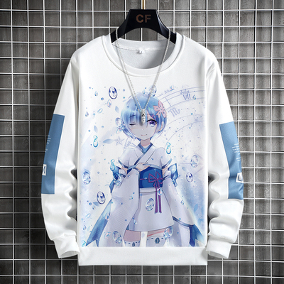taobao agent Re -Zero -Zero -World Life Surrounding Remram clothes men and women long -sleeved two -dimensional anime sweater