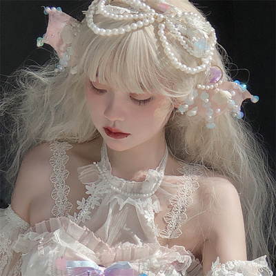 taobao agent Hair accessory, props, earrings for princess, gradient, mermaid