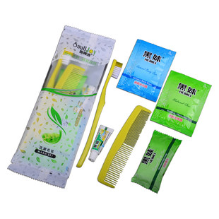 Одноразовая зубная щетка для отеля, зубная паста, комплект