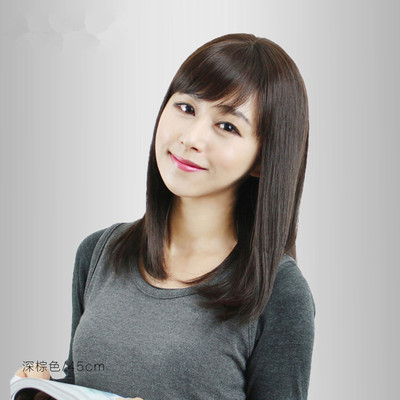 taobao agent Helmet, fashionable lifelike bangs, mid length, for middle age