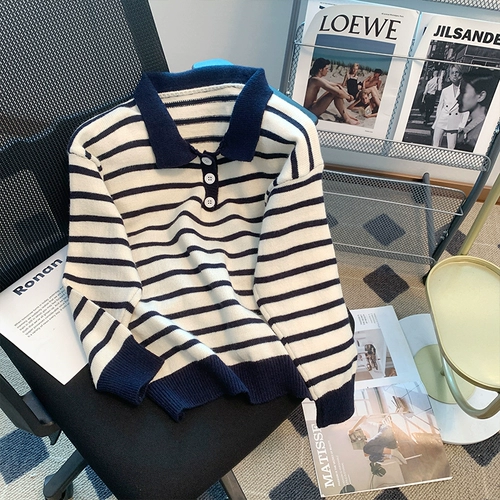 Брендовый демисезонный свитер, ретро термобелье, воротник поло