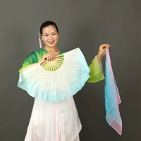 Шелковый, мятный, градиент, 10см