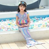 Детский купальник, одежда для принцессы, пляжный комплект, крой «рыбий хвост»